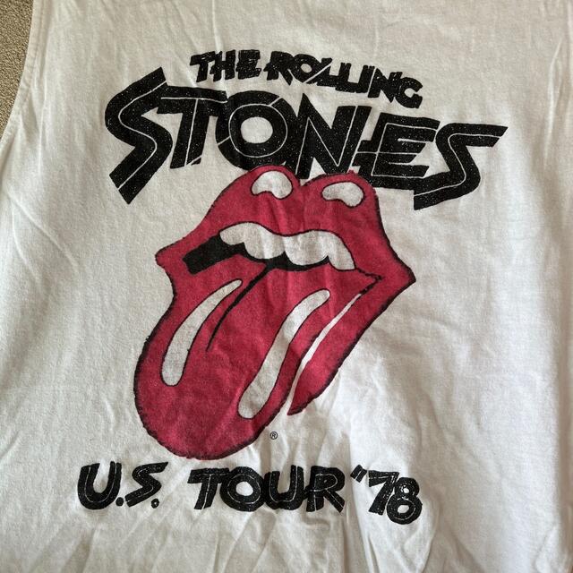 ZARA(ザラ)の美品☆The Rolling Stones☆フリンジノースリーブ キッズ/ベビー/マタニティのキッズ服女の子用(90cm~)(Tシャツ/カットソー)の商品写真