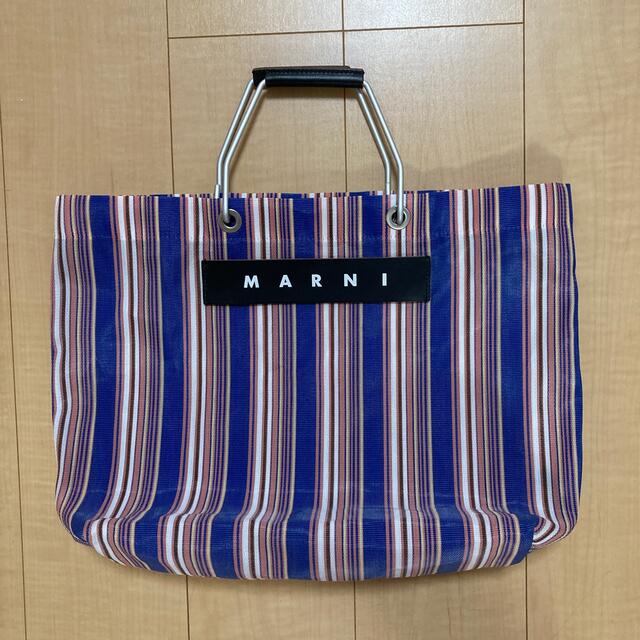 【MARNI】マルニ フラワーカフェ ストライプ トートバッグ