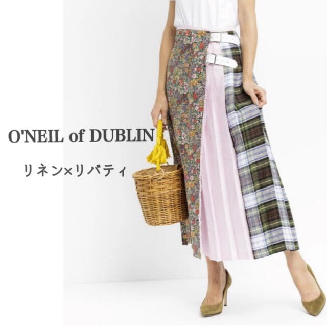 O'NEILL(オニール)のオニールオブダブリン×リバティ＊リネン ラップスカート ロング 花柄 チェック レディースのスカート(ロングスカート)の商品写真