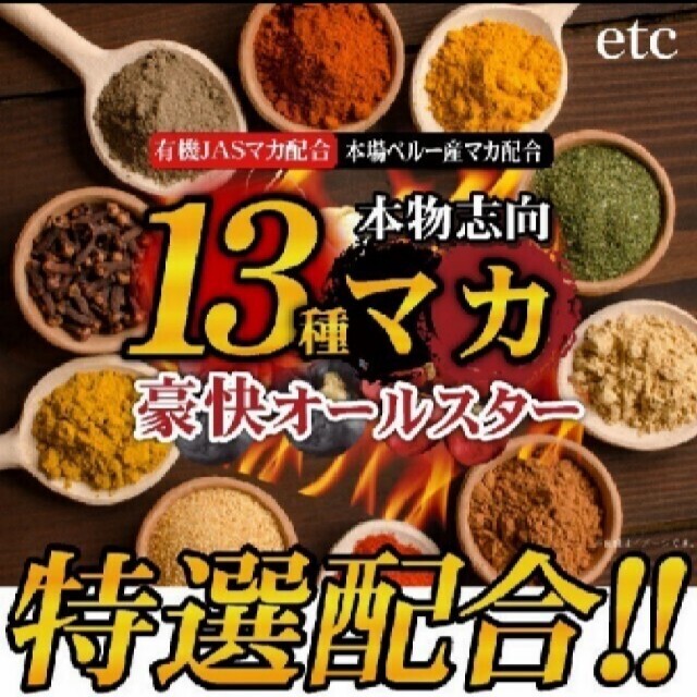 13種マカ豪快オールスター　約６ヶ月分 食品/飲料/酒の健康食品(その他)の商品写真