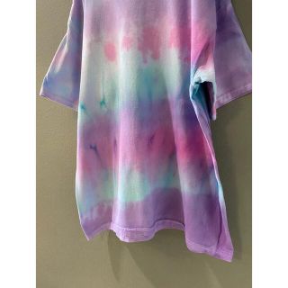 古着 ビンテージ タイダイ 染め Tシャツ モヤモヤ パープル パステル