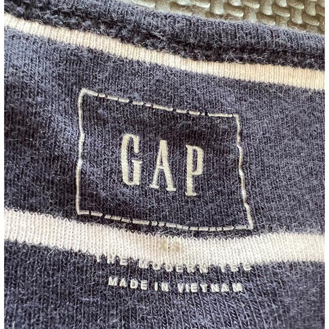 GAP(ギャップ)のGAP ネイビーボーダーロングTシャツ レディースのトップス(Tシャツ(長袖/七分))の商品写真