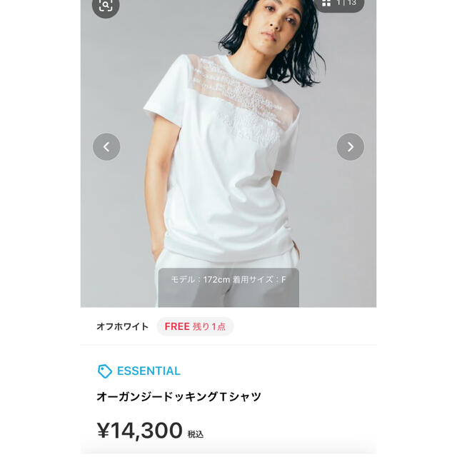 【新品】DSCオーガンジードッキングTシャツ