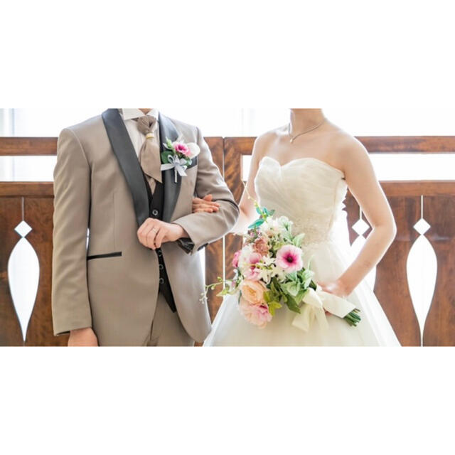 結婚式　前撮り　ブライダル　ブーケ　ブートニア　造花　アーティシャルフラワー ハンドメイドのウェディング(ブーケ)の商品写真