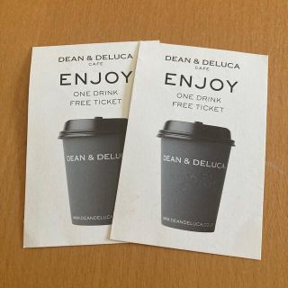 ディーンアンドデルーカ(DEAN & DELUCA)のDEAN&DELUCAドリンクチケット コレットマーレ店 2枚 ドリンク無料券(フード/ドリンク券)