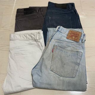 リーバイス(Levi's)のデニム ジーンズ 4本セット Sサイズ 28〜30インチ ライトブルー ネイビー(デニム/ジーンズ)