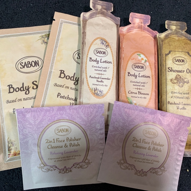 SABON(サボン)のSABON サンプルセット 合計7枚 コスメ/美容のキット/セット(サンプル/トライアルキット)の商品写真