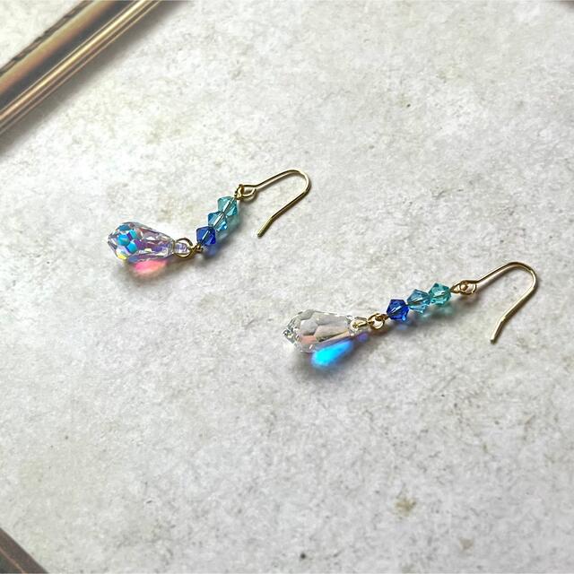 SWAROVSKI(スワロフスキー)のサージカル ステンレス の スワロフスキー★サンキャッチャー ピアス ハンドメイドのアクセサリー(ピアス)の商品写真