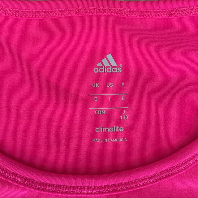 adidas(アディダス)のアディダス Tシャツ 130cm キッズ/ベビー/マタニティのキッズ服女の子用(90cm~)(Tシャツ/カットソー)の商品写真