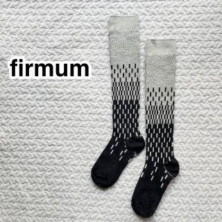 ヤエカ(YAECA)の◾️firmum ウールハイソックス ブラック◾️美品レア♩フィルマム(ソックス)