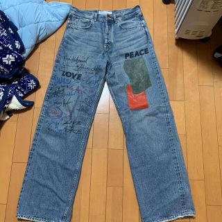 リーバイス(Levi's)のdairiku LeatherPatch&HandPaintDenimPants(デニム/ジーンズ)