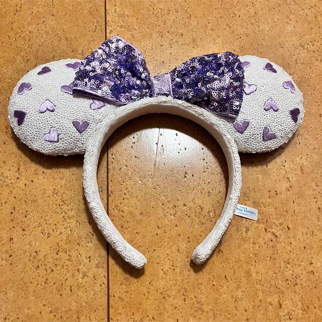 誕生日/お祝い ミニー ディズニー スパンコール カチューシャ パープル
