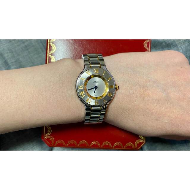 当社の - Cartier Cartier ゴールドコンビ　レディース カルティエ　マスト21  腕時計