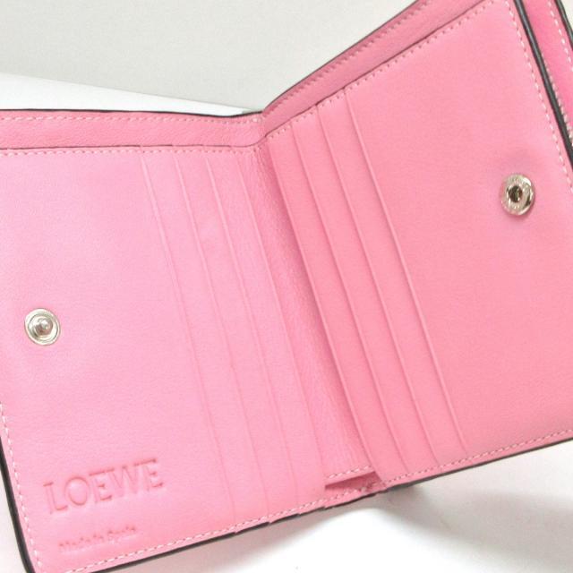 ロエベ 2つ折り財布美品 ピンク レザー ロエベ 2つ折り財布美品 ピンク レザー