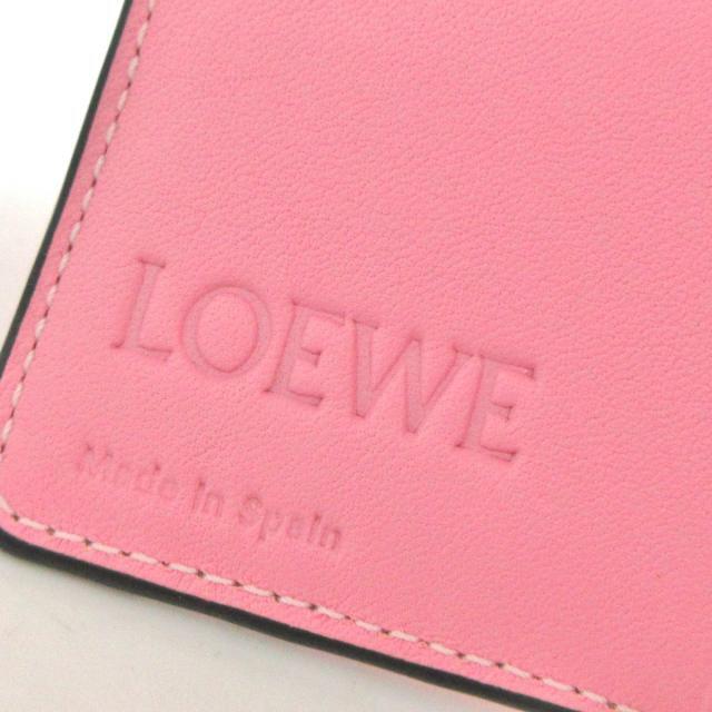 ロエベ 2つ折り財布美品 ピンク レザー ロエベ 2つ折り財布美品 ピンク レザー