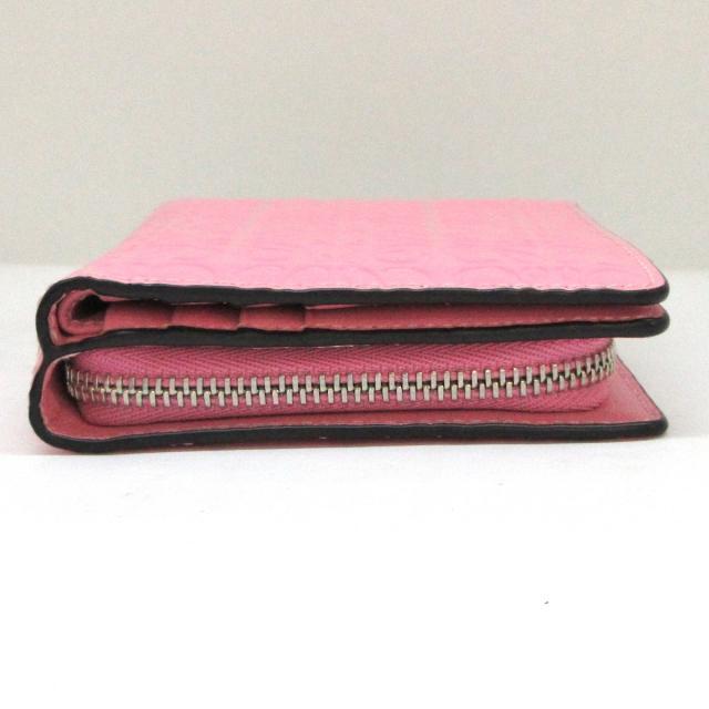ロエベ 2つ折り財布美品 ピンク レザー ロエベ 2つ折り財布美品 ピンク レザー