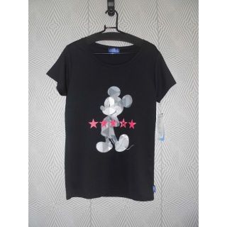 ディズニー(Disney)の新品ディズニーMICKY吸汗速乾TシャツL黒サラサラ素材ブラック(Tシャツ(半袖/袖なし))