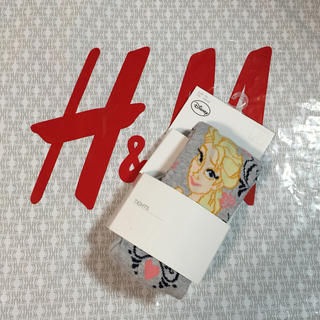 エイチアンドエム(H&M)の新品H&M 90cm アナ雪柄タイツ♡(靴下/タイツ)