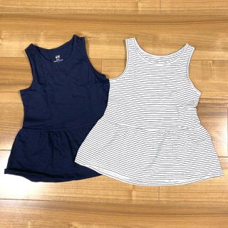 エイチアンドエム(H&M)のH&M 子供服 キッズ タンクトップ トップス オーガニックコットン 2枚セット(Tシャツ/カットソー)