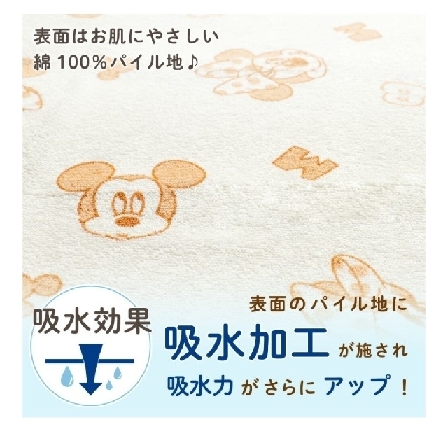 Disney(ディズニー)のMICKEY おむつ替えシート キッズ/ベビー/マタニティのおむつ/トイレ用品(おむつ替えマット)の商品写真