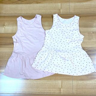 エイチアンドエム(H&M)のH&M 子供服 キッズ タンクトップ トップス オーガニックコットン 2枚セット(Tシャツ/カットソー)