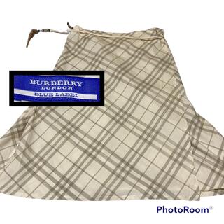 バーバリーブルーレーベル(BURBERRY BLUE LABEL)のバーバリーブルーレーベル　36  S  ノバチェック　ラップスカート  (ひざ丈スカート)