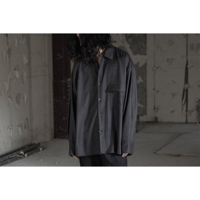 stein20aw商品名stein Oversized Down Pat Shirt wool