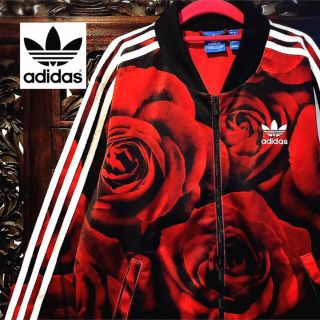 アディダス(adidas)のアディダス ファーム ブルゾン ジャージ ジャケット パーカー 薔薇柄 花柄 (ブルゾン)