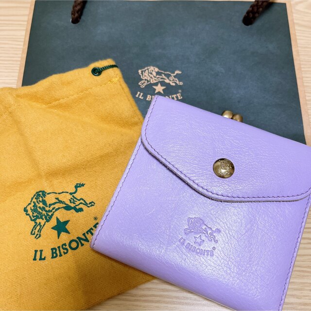 IL BISONTE(イルビゾンテ)のイルビゾンテ♡二つ折りがま口財布　パープル レディースのファッション小物(財布)の商品写真