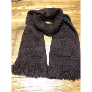 ルイヴィトン(LOUIS VUITTON)の正規品・廃盤・ルイ・ヴィトン エシャルプ・ロゴマニア シャイン 茶・黒✨美品✨(マフラー)