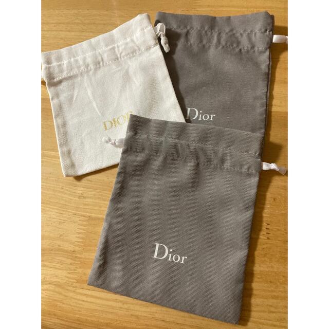 Dior(ディオール)のDior ディオール 巾着 3枚セット レディースのファッション小物(ポーチ)の商品写真