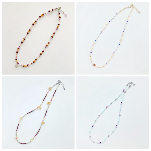 Getさま専用】ハンドメイド*ビーズネックレス*キツネ*ハート Getさま専用】ハンドメイド*ビーズネックレス*キツネ*ハート
