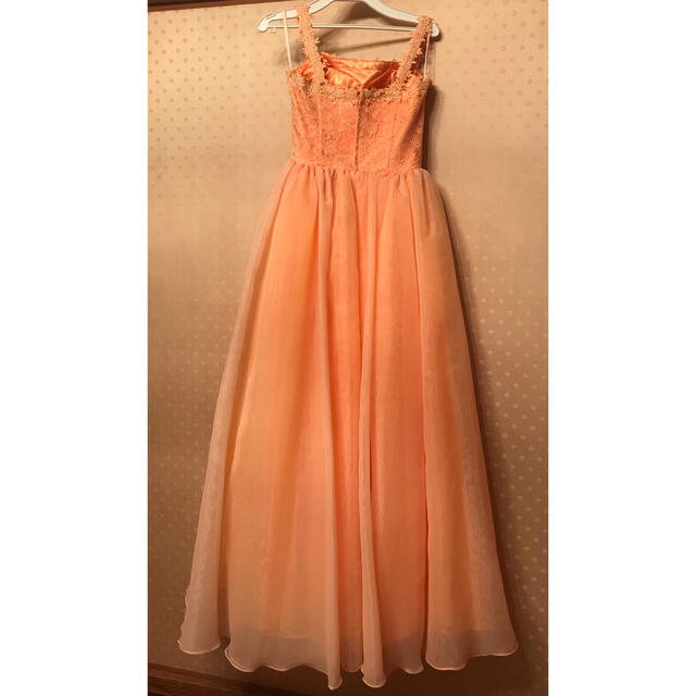 ドレスブラック　ロングドレス　オレンジ　9号　ストール付き レディースのフォーマル/ドレス(ロングドレス)の商品写真