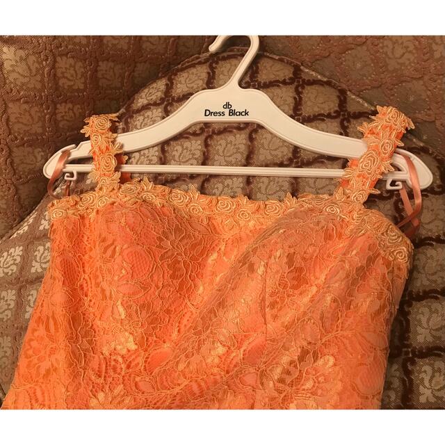 ドレスブラック　ロングドレス　オレンジ　9号　ストール付き レディースのフォーマル/ドレス(ロングドレス)の商品写真