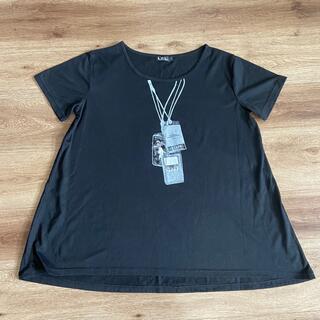 専用　Aライン　プリント　Tシャツ　半袖　ブラック　大きいサイズ　XL  LL(Tシャツ(半袖/袖なし))