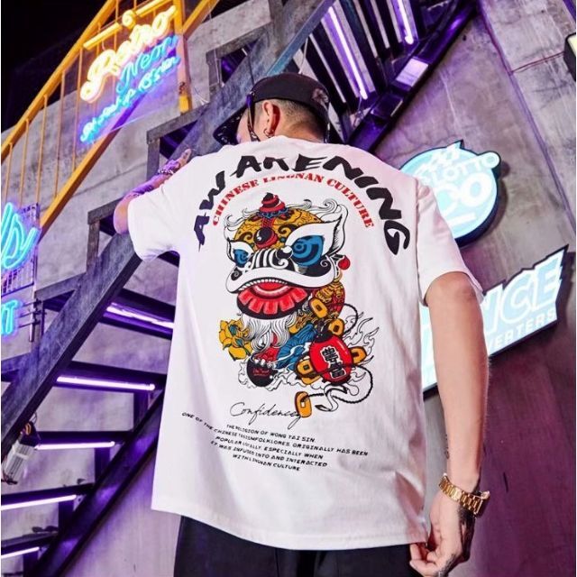 【匿名配送・新品未使用】Tシャツ　ホワイト　ストリート　オーバーサイズ