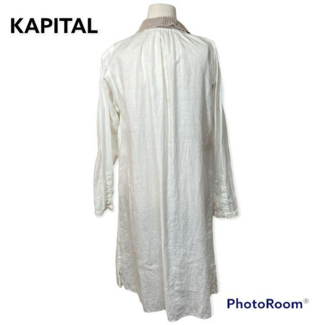 KAPITAL - KAPITAL キャピタル リネン シャツ 白 ワンピース デザインの通販 by epic dayshop｜キャピタルならラクマ