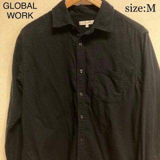 グローバルワーク(GLOBAL WORK)の【複数割】グローバルワーク　GLOBAL WORK 長袖コットンシャツ　黒　M(シャツ)