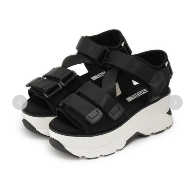 SNIDEL(スナイデル)のsnidel スナイデル スニーカーソールサンダル BLK Sサイズ レディースの靴/シューズ(サンダル)の商品写真