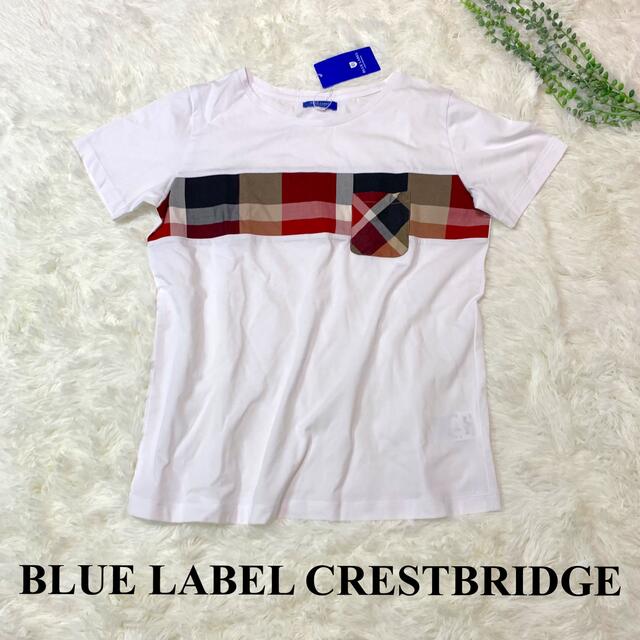 【新品タグ付】BLUE LABEL CRESTBRIDGEピュアホワイトTシャツ