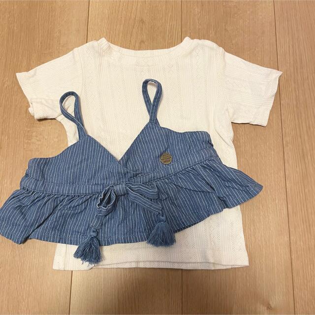 BREEZE(ブリーズ)のブリーズ ビスチェ付きトップス90 キッズ/ベビー/マタニティのキッズ服女の子用(90cm~)(Tシャツ/カットソー)の商品写真