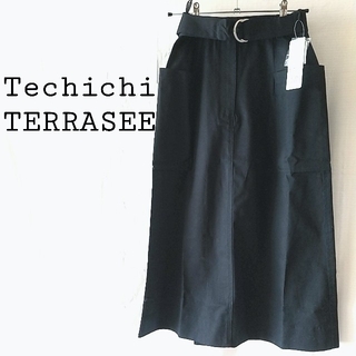 テチチ(Techichi)の【イチゴ様専用】新品タグ付きテチチネイビー+ベージュ綿ツイル前後2wayスカート(ロングスカート)