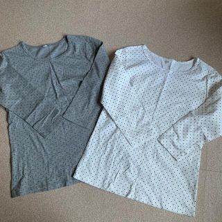 ムジルシリョウヒン(MUJI (無印良品))の良品計画☆七分袖☆Tシャツ☆ロンT☆2点セット　140(Tシャツ/カットソー)