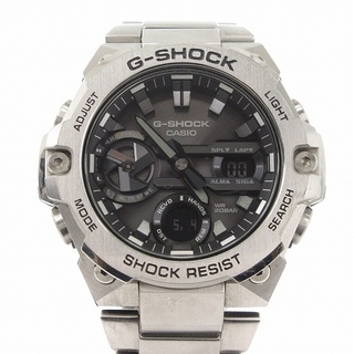 ジーショック(G-SHOCK)のカシオジーショック Gスチール 腕時計 タフソーラー アナログ シルバー系(腕時計)