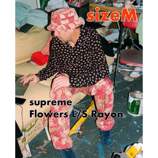 supreme Flowers L/S Rayon Shirt M