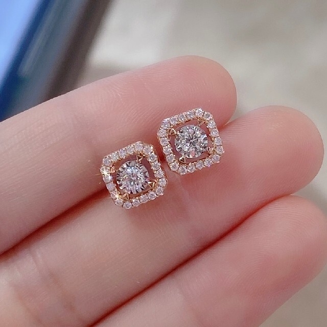 天然ダイヤモンドピアス0.486ct　k18