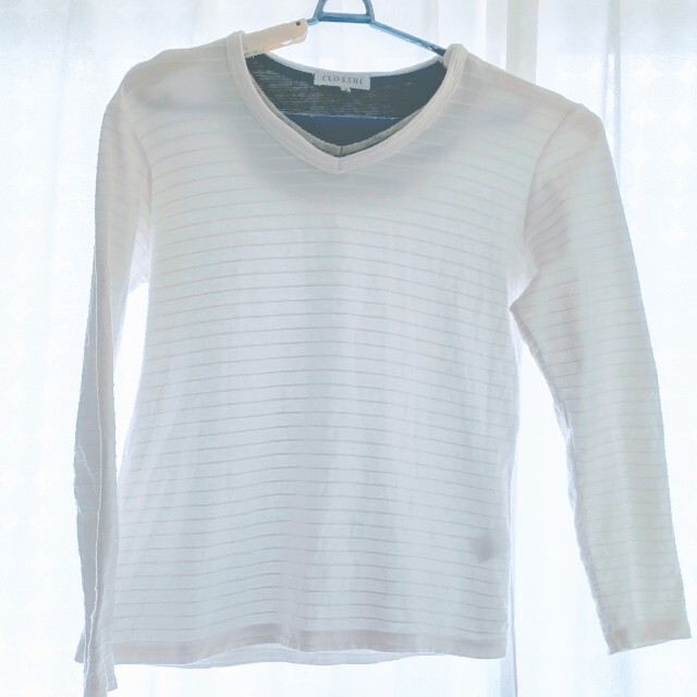 メンズ　長袖Tシャツ　白 メンズのトップス(Tシャツ/カットソー(七分/長袖))の商品写真