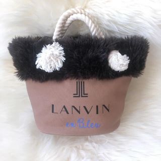 ランバンオンブルー(LANVIN en Bleu)の10/1までtamachan様専用ランバンオンブルーファーバッグ(トートバッグ)