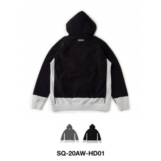 藤原ヒロシ着用モデル 同色 sequel panel border hoodie 2