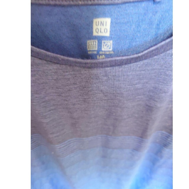 UNIQLO(ユニクロ)のUNIQLO ユニクロ ドライEXクルーネックT（グラデーション・半袖） キッズ/ベビー/マタニティのキッズ服男の子用(90cm~)(Tシャツ/カットソー)の商品写真